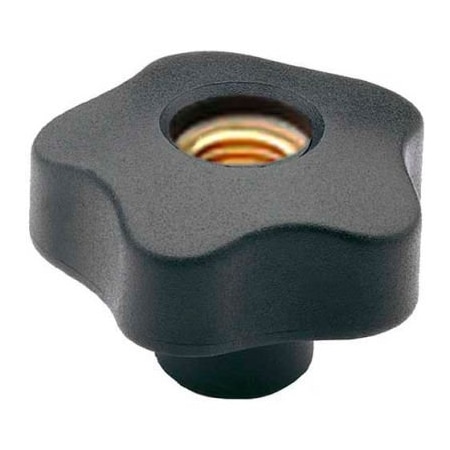 J.W. Winco J.W. Winco EN5337.2 Five Lobed Knob, 1/4"-20, 1.26"(32), 3TAB2M/D 5337.2-1.26-1/4X20-D